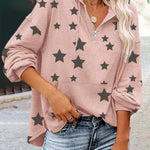 Women's V-neck Star Sweatshirt