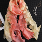 Original Floral Sun-Protection Silk Scarf