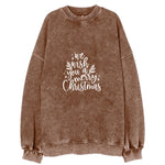 Winter Wonderland We Wish You A Merry Christmas Vintage Sweatshirt