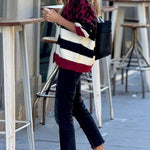 Stay Close Knit Leopard Color Block Button Up Relaxed Cardigan