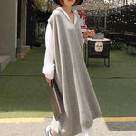Loose V-neck Woolen Waistcoat