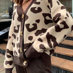 Soft Thick Leopard Knit Sweater Top