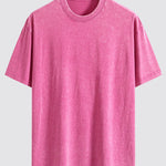 Basic Washed Distressed Drop Shoulder Oversize T-Shirt