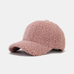 Solid Color Plush Warm Baseball Cap