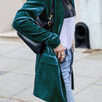 Eye Catching Street Style Velvet Blazer