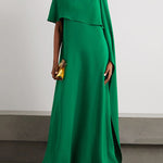 Loose Asymmetric Solid Color Maxi Dresses