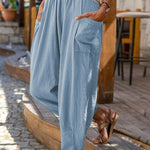 Women's cotton linen casual beach trousers