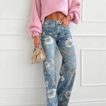 FIERRA pastel pink sweater with wool