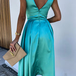 Hold You In My Memory Satin Midi Dress