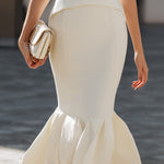 Sleeveless Sculpted Top and Mermaid Skirt Set