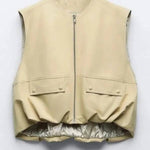 Fashionable Loose Sleeveless Pocket Casual Vest