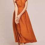 SUNSET BACKLESS RESORT DRESS