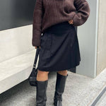 Fashionable Irregular Collar Loose Casual Knitted Sweater