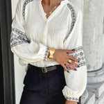 Embroidery Detail Long Sleeve Shirt