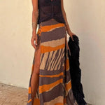 Malibu Knit V-neck Hollow Out Twist Loose Tank