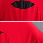 Casual Loose Split-Joint High-Neck Long Batwing Sleeves T-Shirt