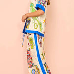 Funny Graffiti Print Casual Two-piece Set