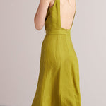 CHIC BUTTON OPEN BACK DRESS