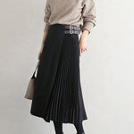 Graceful A-Line Pleated Skirt