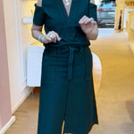 High Waisted Loose Split-Front Split-Joint Tied Waist Skirts
