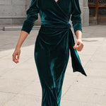 Celebrities Elegant Solid Strap Design V Neck Princess Dresses