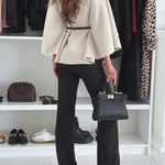 Chic Poncho Cape with Belt