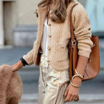 Wave Pattern Knitted Sweater