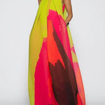 Loose Sleeveless Multi-Colored Round-Neck Maxi Dresses