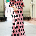 Elastic temperament polka dot printed skirt