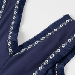 Temperamental and Mature V-neck Tassel Dress