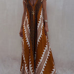 Beach Dates Ethnic Print A-line Maxi Dress