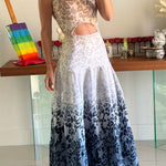 Reema Unique Animal Print Wide Strap Cutout Waist Maxi Dress