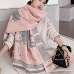 Personality Warm Cartoon Print Shawl&Scarf