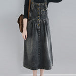 Original Sleeveless With Pocket Denim Dress