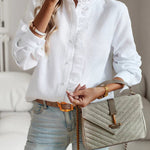 MAKE IT LAST RUFFLED LONG SLEEVE TOP - 4 COLORS