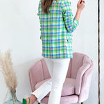 Long sleeve pocket printed double breasted casual jacket