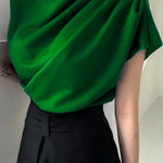 Urban Solid Color Short Sleeve T-Shirt Top