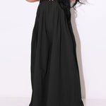 Loose Sleeveless Belted Pleated Pockets Solid Color Tube Jumpsuits