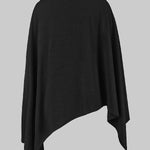 Batwing Sleeves Loose Asymmetric Solid Color One-Shoulder Blouses&Shirts Tops