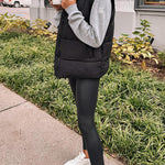 Solid color fashionable lazy style cotton vest jacket