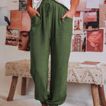 Solid color cotton comfortable casual trousers