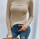 Turtleneck Bodycon Long Sleeves Knit Sweater