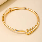 Fashionable Simple Metal Geometric Ring Glossy Collar