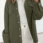 Lugogne Relaxed Lapel Oversized Long Sleeve Shirt