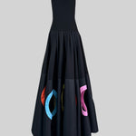 Sleeveless Hollow Pleated Split-Joint Round-neck Maxi Dresses