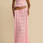 Passion and Romance Pleated Back Elastic Straps Adjustable Halter Tank