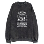 Fishing Grandpa Just Like A Normal Grandpa Except Much Cooler Vintage Sweatshirt