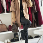 Solid Color Loose Pocket Hooded Long Sleeve Jacket