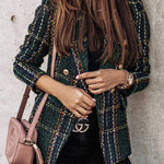 Good Catch Double Breasted Plaid Blazer