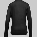 Long Sleeves Skinny Contrast Color Floral Printed Split-Joint High Neck T-shirts